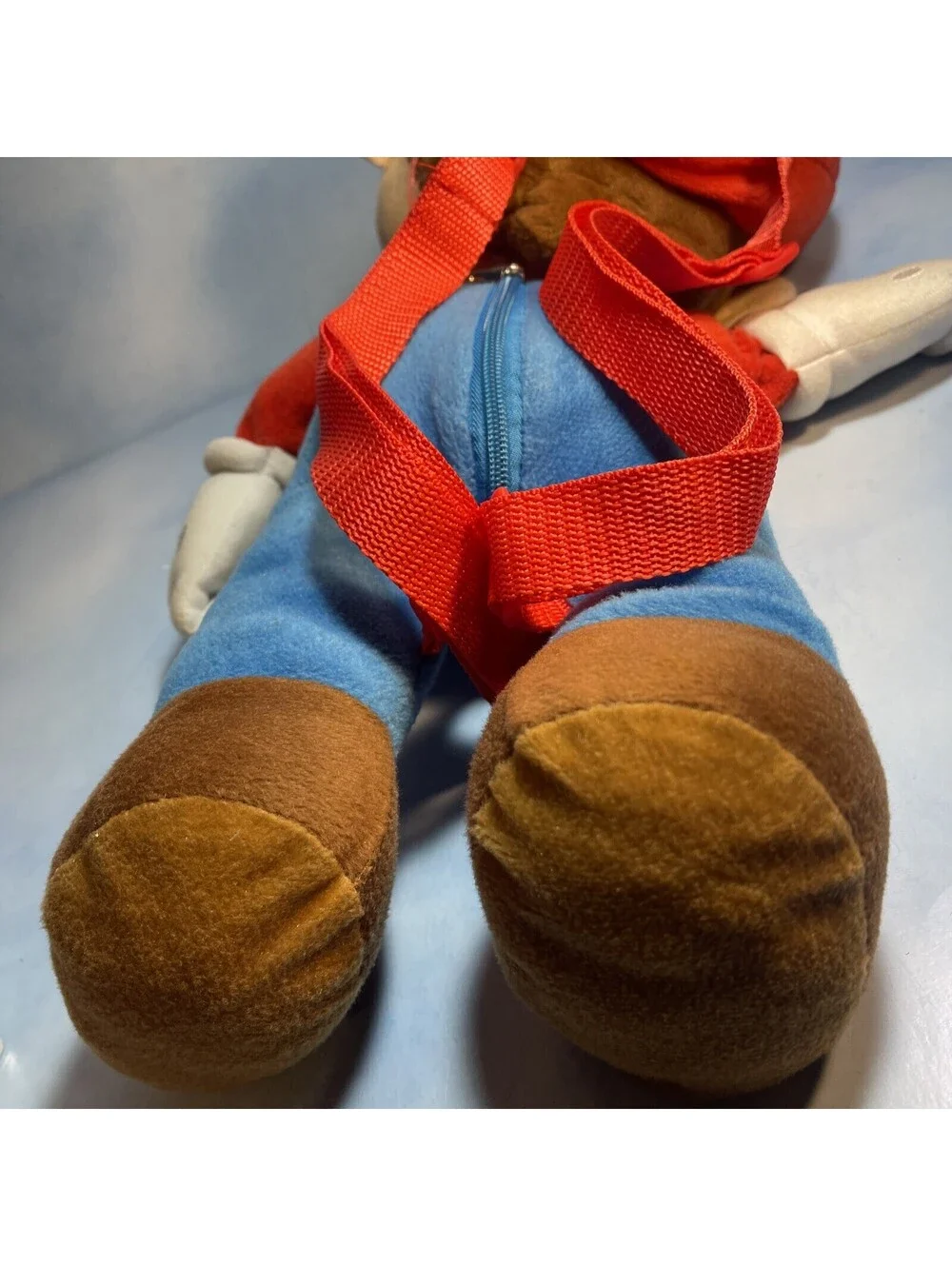 Nintendo Super Mario Stuffed Plush HUGE 22” Pillow Buddy Zip Pouch Carry Doll